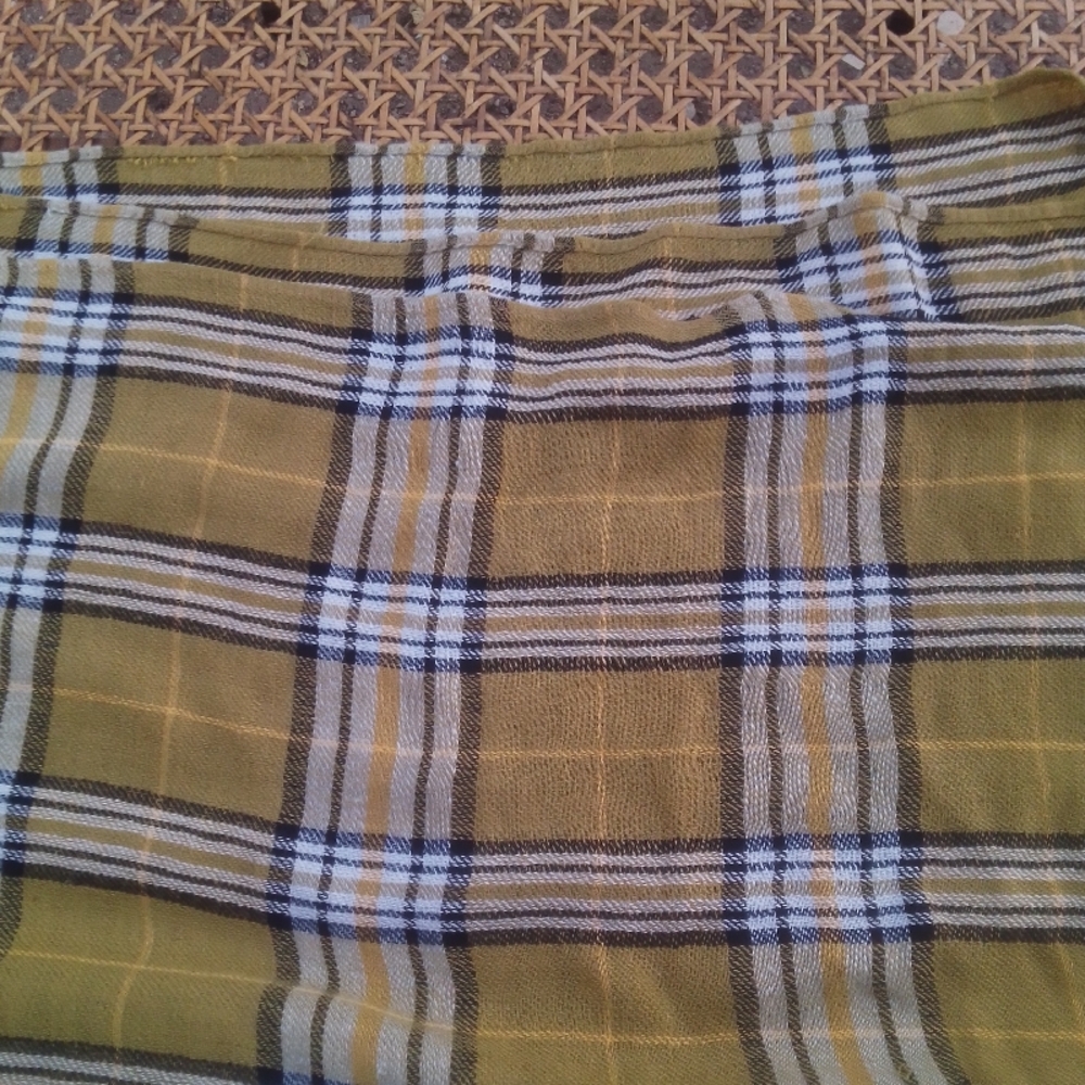 Plaid Yellow and Black Skirt
